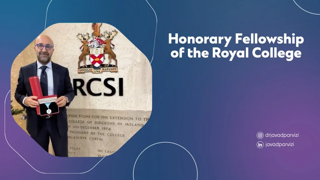 Honored to get the award of the Honorary Fellowship of the Royal College of Surgeons in Ireland